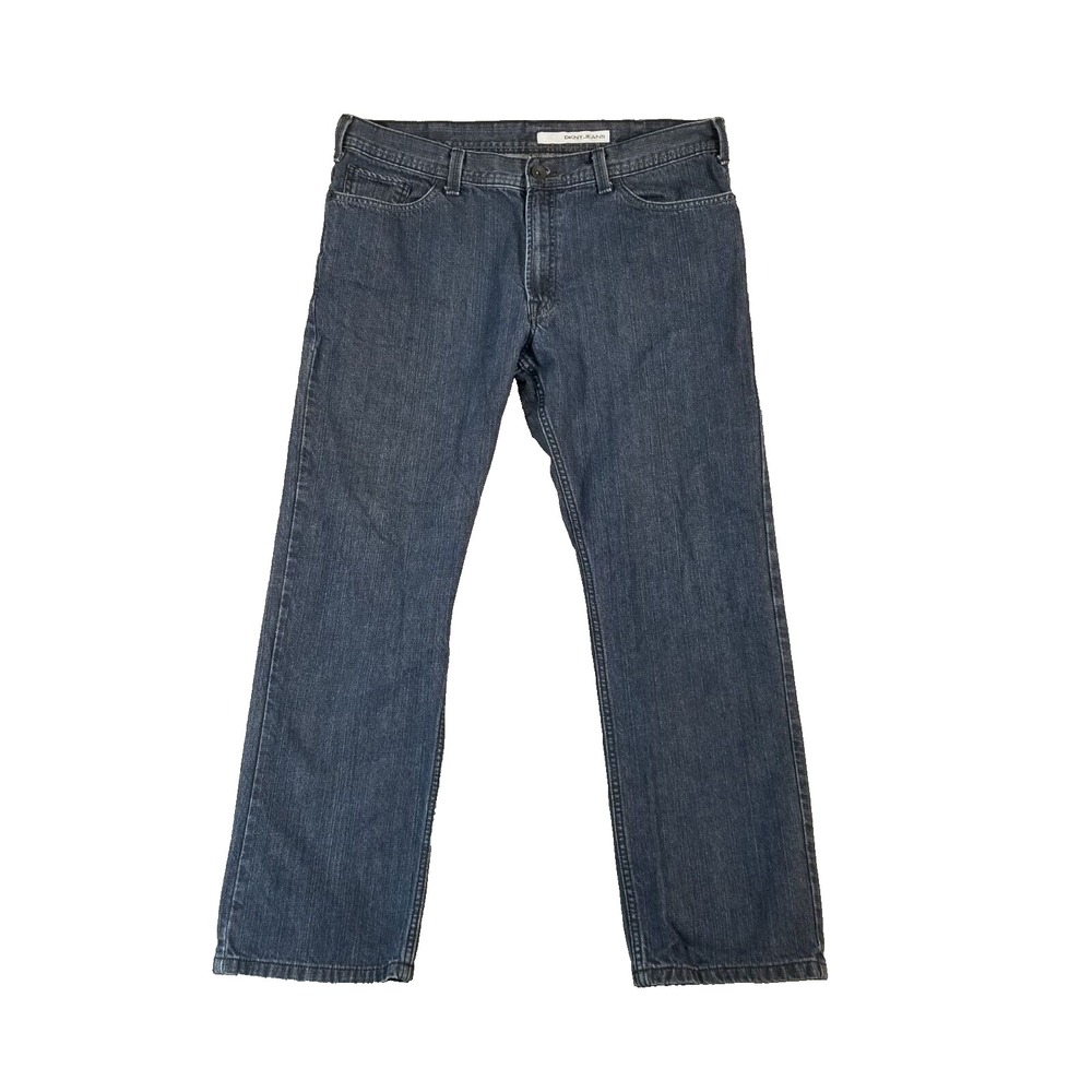DKNY jeans men's 38x32 relaxed fit straight blue denim pants retro Y2K